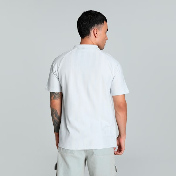 PumaxONE8 Premium Colorblock Polo Silver Men's Polo T-Shirts