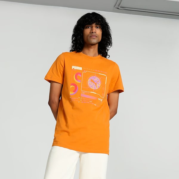 Front view of PUMA Men's Crew, showcasing its relaxed fit, modern design, and iconic logo for a casual and stylish look.