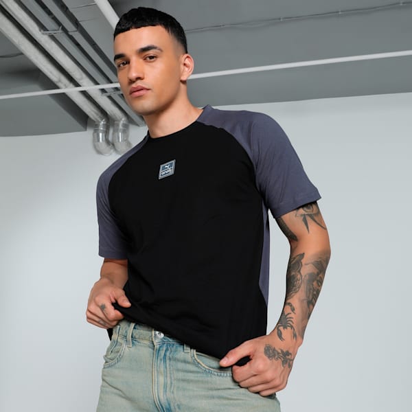 Front view of PUMA Men's Crew, showcasing its relaxed fit, modern design, and iconic logo for a casual and stylish look.