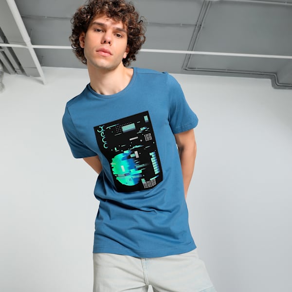 Front view of PUMA Men's Crew, showcasing its relaxed fit, modern design, and iconic logo for a casual and stylish look.