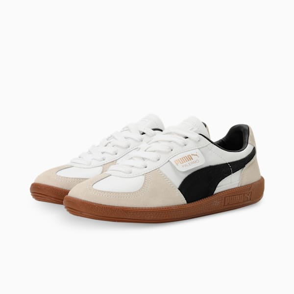 Puma Palermo Lth PUMA White-Vapor Gray-Gum Men's Lifestyle Shoes-39646401