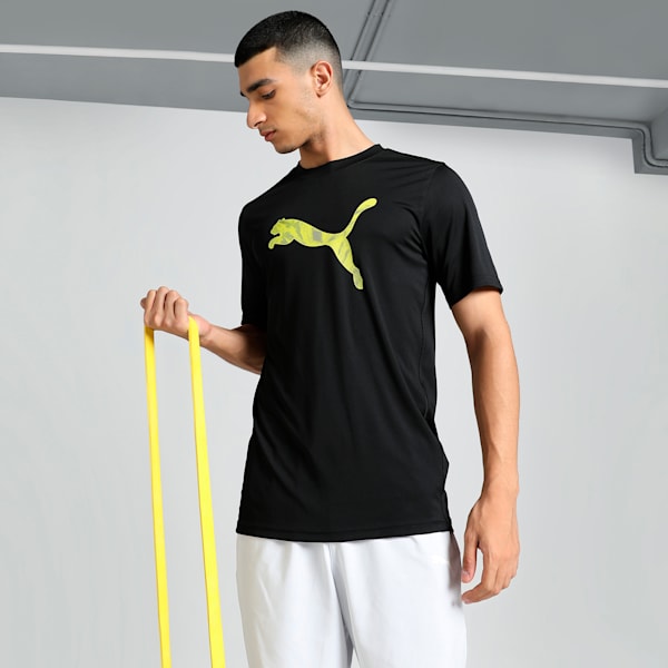 Front view of PUMA Men's Crew, showcasing its relaxed fit, modern design, and iconic logo for a casual and stylish look.