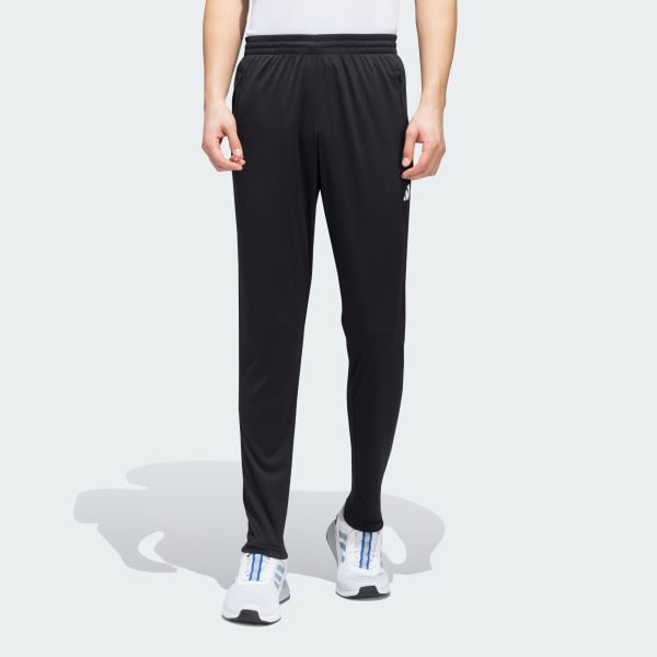 A sleek and performance-driven pair of Adidas men's training lowers in classic black, designed for ultimate comfort and flexibility. Made from moisture-wicking fabric, these lowers keep you cool and dry during intense workouts or everyday activities