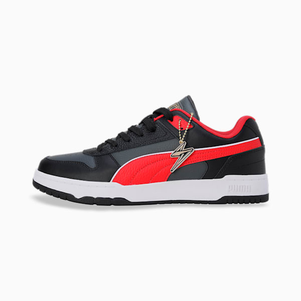 Side view of PUMA Men's Lifestyle Lace-Up Sneakers, showcasing the sleek design, breathable upper, cushioned insole, and iconic PUMA logo, designed for comfort and style in everyday wear.