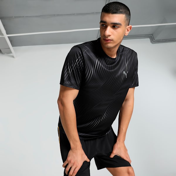 Front view of PUMA Men's Crew, showcasing its relaxed fit, modern design, and iconic logo for a casual and stylish look.