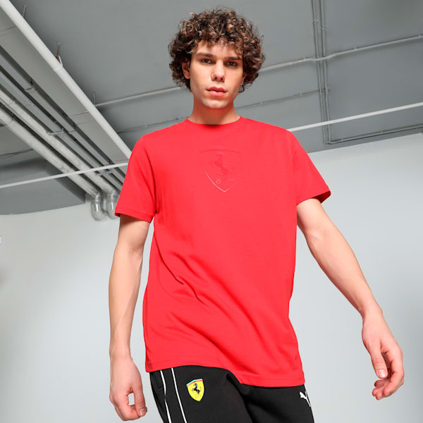 Front view of PUMA Men's Crew, showcasing its relaxed fit, modern design, and iconic logo for a casual and stylish look.