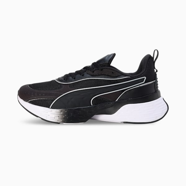 Side view of PUMA Men's Lifestyle Lace-Up Sneakers, showcasing the sleek design, breathable upper, cushioned insole, and iconic PUMA logo, designed for comfort and style in everyday wear.