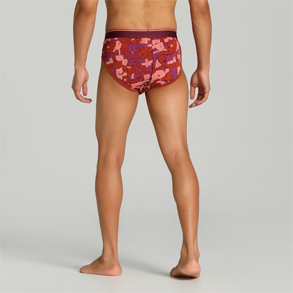 Puma Stretch Brief AOP WB 2-Pk 2 Grape Wine-C Men's Brief-67648401