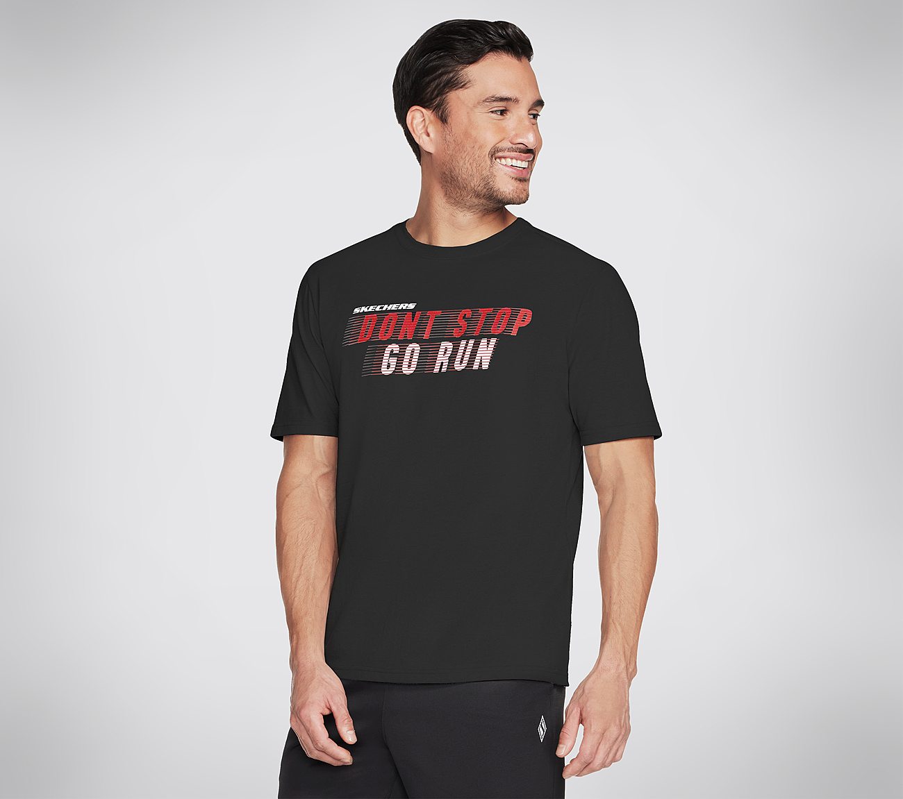 SKECHERS FAST TRACK TEE Men's T-Shirts-TS18A-BLK