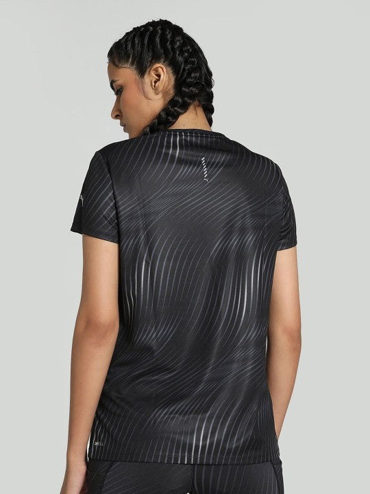 Puma RUN FAVORITE AOP TEE W PUMA Black-AH24 A Women's T-Shirt-52712588