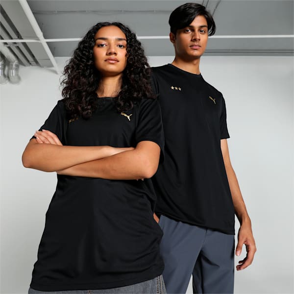 Front view of PUMA Men's Crew, showcasing its relaxed fit, modern design, and iconic logo for a casual and stylish look.