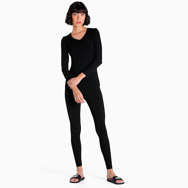 Puma Womens Long sleeve Thermal Top Puma Blac Women's Vest-67783001