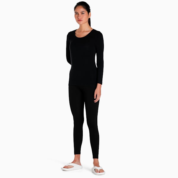 Puma Womens Long sleeve Thermal Top Puma Blac Women's Vest-67783001