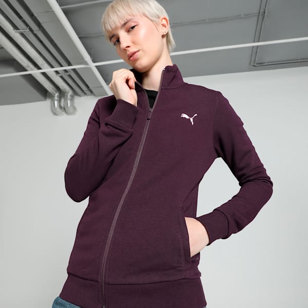 Front view of PUMA Women's Winter Jacket, showcasing the insulated fabric, modern design, and signature PUMA logo for a sleek and stylish winter look.