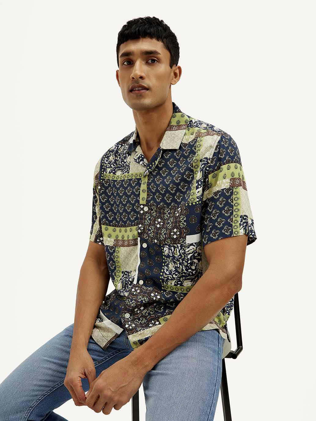 LEVIS Men's Ethnic Motif Relaxed Fit Shirt