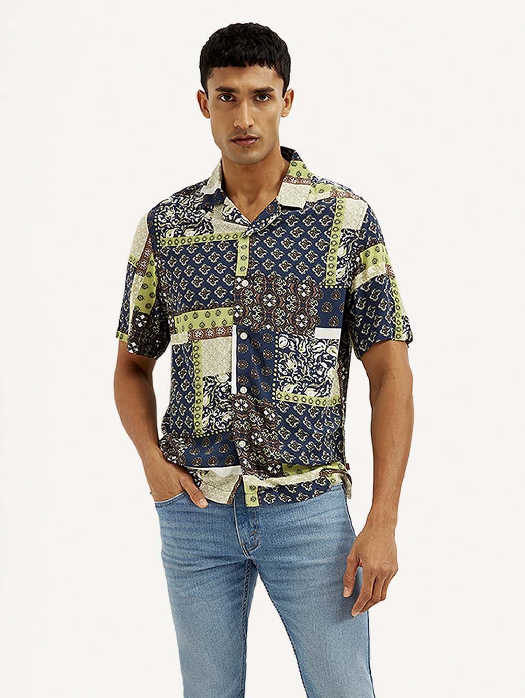 LEVIS Men's Ethnic Motif Relaxed Fit Shirt