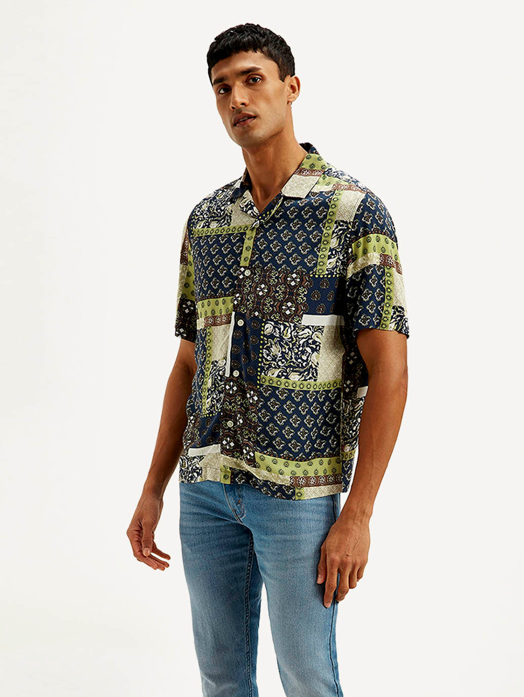 LEVIS Men's Ethnic Motif Relaxed Fit Shirt