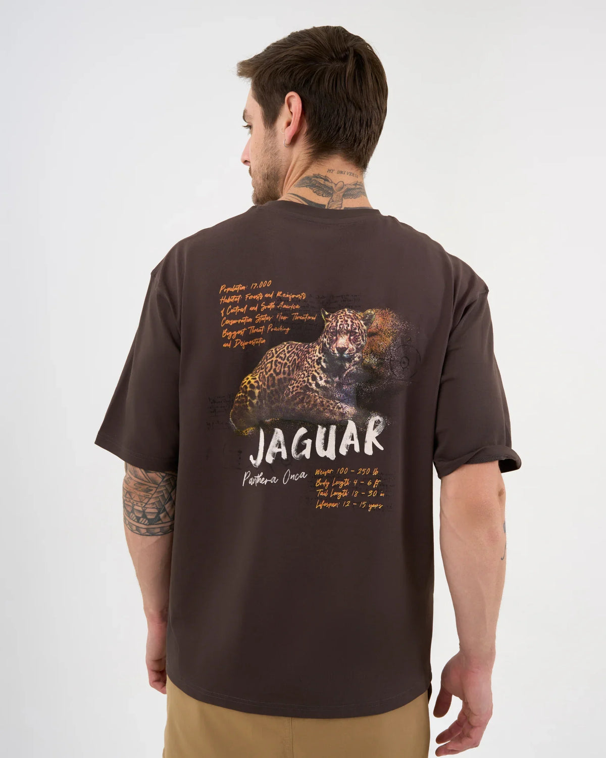 DCYPHR DISCOVERY Men's Jaguar Graphic Tee -Truffle
