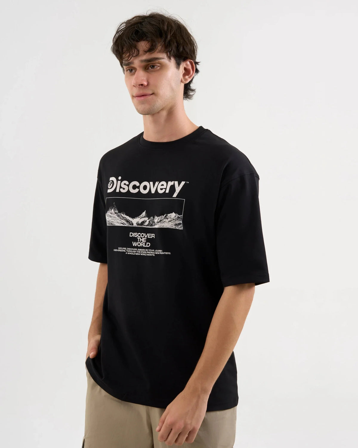DCYPHR DISCOVERY Men's Moon Explorer Graphic Tee,-Black