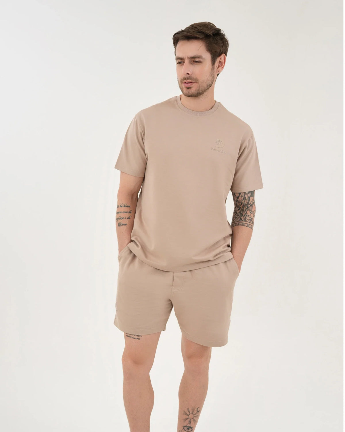 DCYPHR DISCOVERY Men's Lounge Explorer Shorts-Dune Earth
