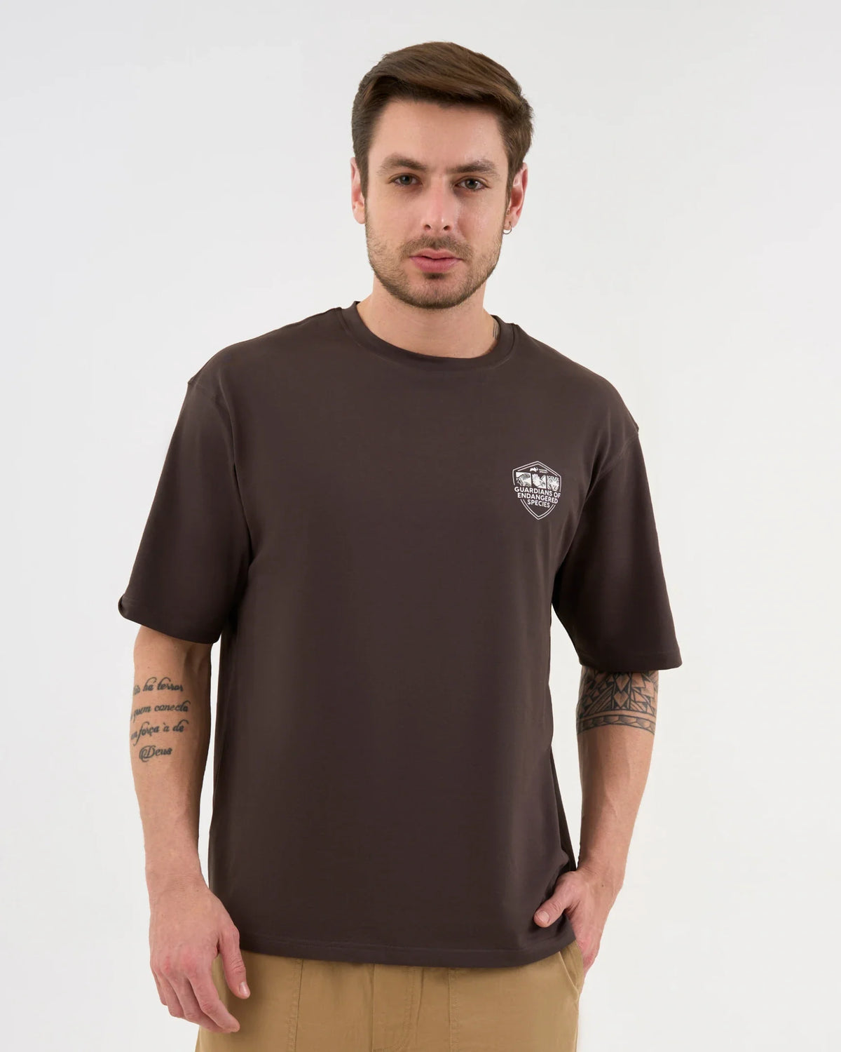 DCYPHR DISCOVERY Men's Jaguar Graphic Tee -Truffle