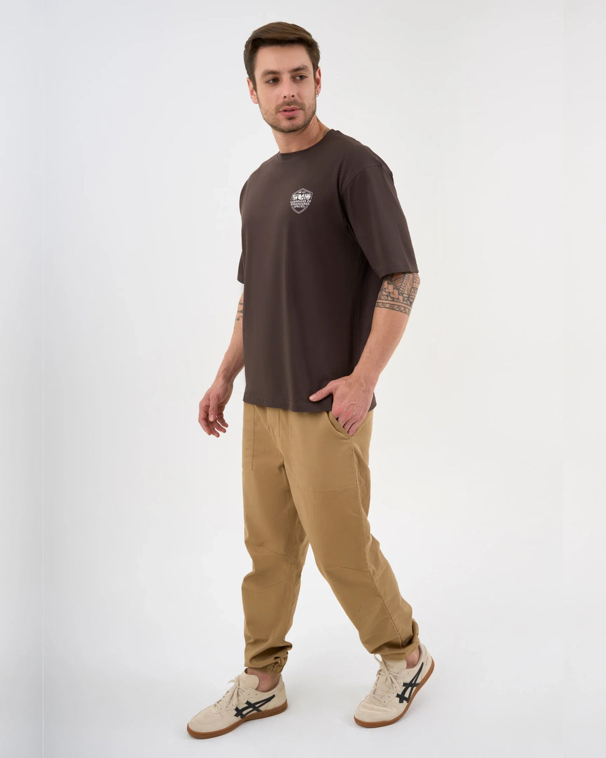 DCYPHR DISCOVERY Men's Jaguar Graphic Tee -Truffle