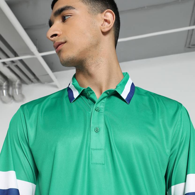 Puma TS Premium Polo Sparkling Green-Cobalt G Men's Polo T-Shirt-65996906