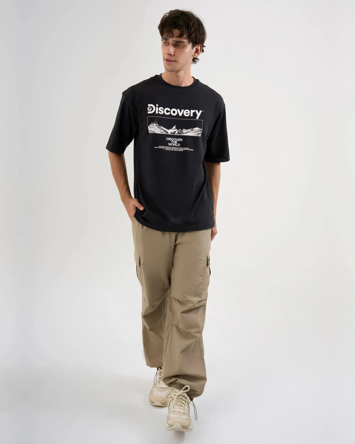 DCYPHR DISCOVERY Men's Moon Explorer Graphic Tee,-Black