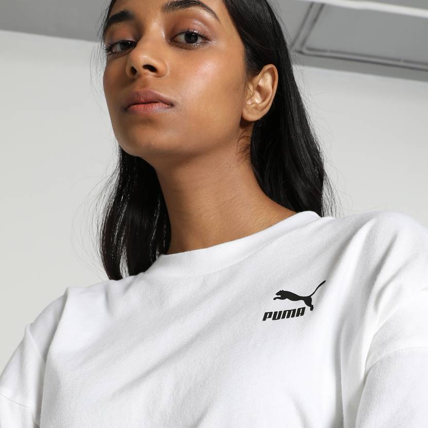 Puma CLASSICS Oversized Tee PUMA White Women's T-Shirt-62138102