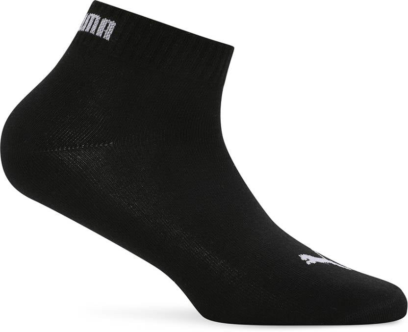 Close-up view of PUMA Unisex Lifestyle PO1 Socks, highlighting the soft fabric, snug fit, and iconic PUMA logo, designed for comfort and durability during everyday wear.