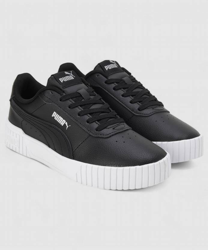 Side view of PUMA Women's Lifestyle Lace-Up Sneakers, showcasing the sleek design, breathable upper, cushioned insole, and iconic PUMA logo, designed for comfort and style in everyday wear.