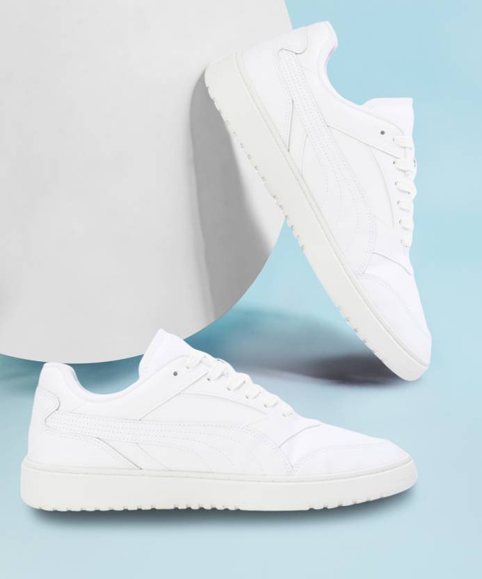 Side view of PUMA Men's Lifestyle Lace-Up Sneakers, showcasing the sleek design, breathable upper, cushioned insole, and iconic PUMA logo, designed for comfort and style in everyday wear.