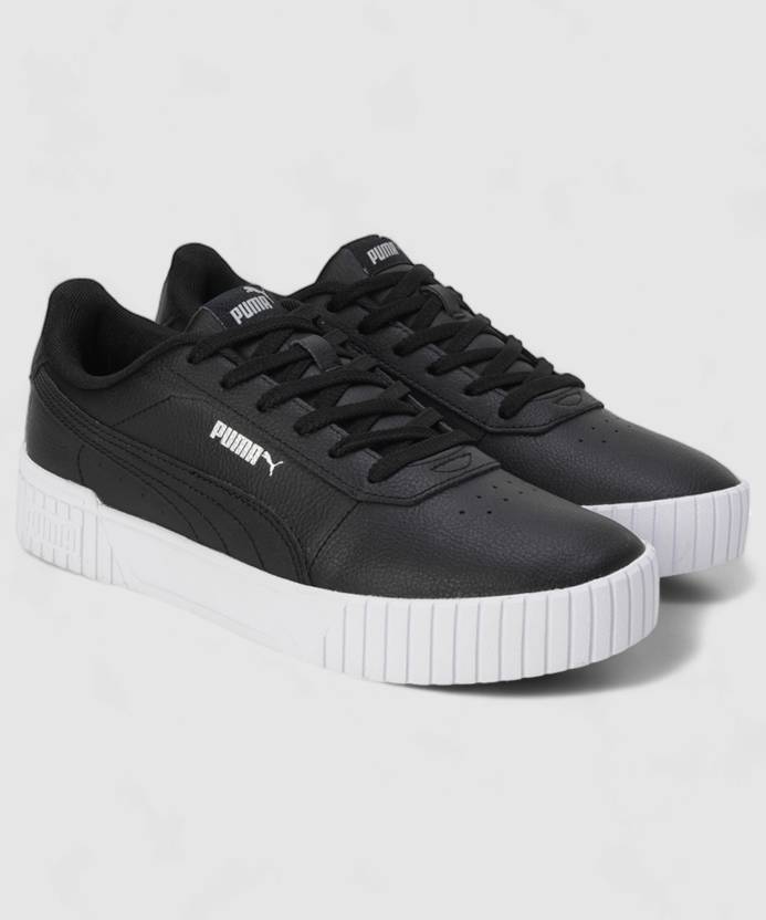 Side view of PUMA Women's Lifestyle Lace-Up Sneakers, showcasing the sleek design, breathable upper, cushioned insole, and iconic PUMA logo, designed for comfort and style in everyday wear.