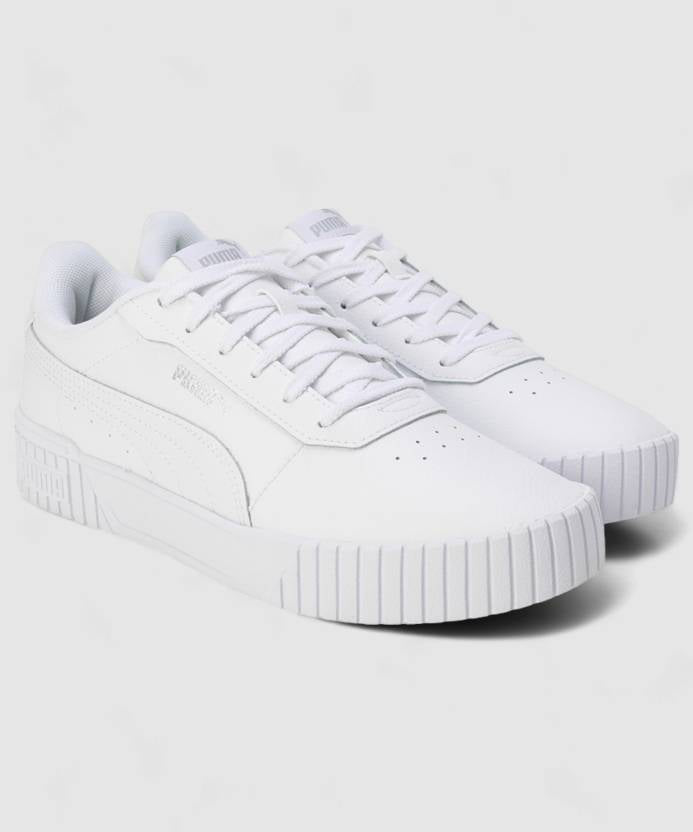 Side view of PUMA Women's Lifestyle Lace-Up Sneakers, showcasing the sleek design, breathable upper, cushioned insole, and iconic PUMA logo, designed for comfort and style in everyday wear.