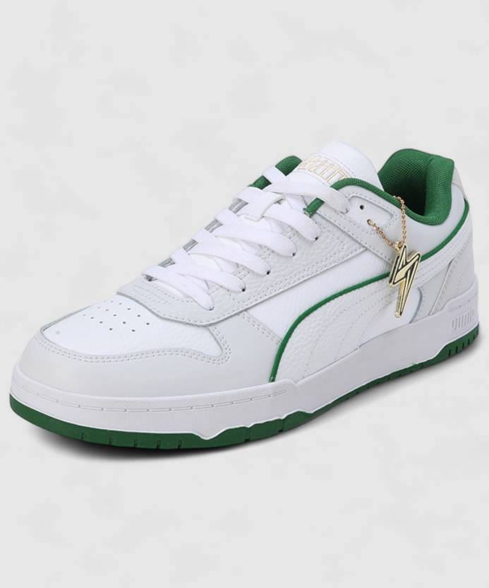 Side view of PUMA Men's Lifestyle Lace-Up Sneakers, showcasing the sleek design, breathable upper, cushioned insole, and iconic PUMA logo, designed for comfort and style in everyday wear.