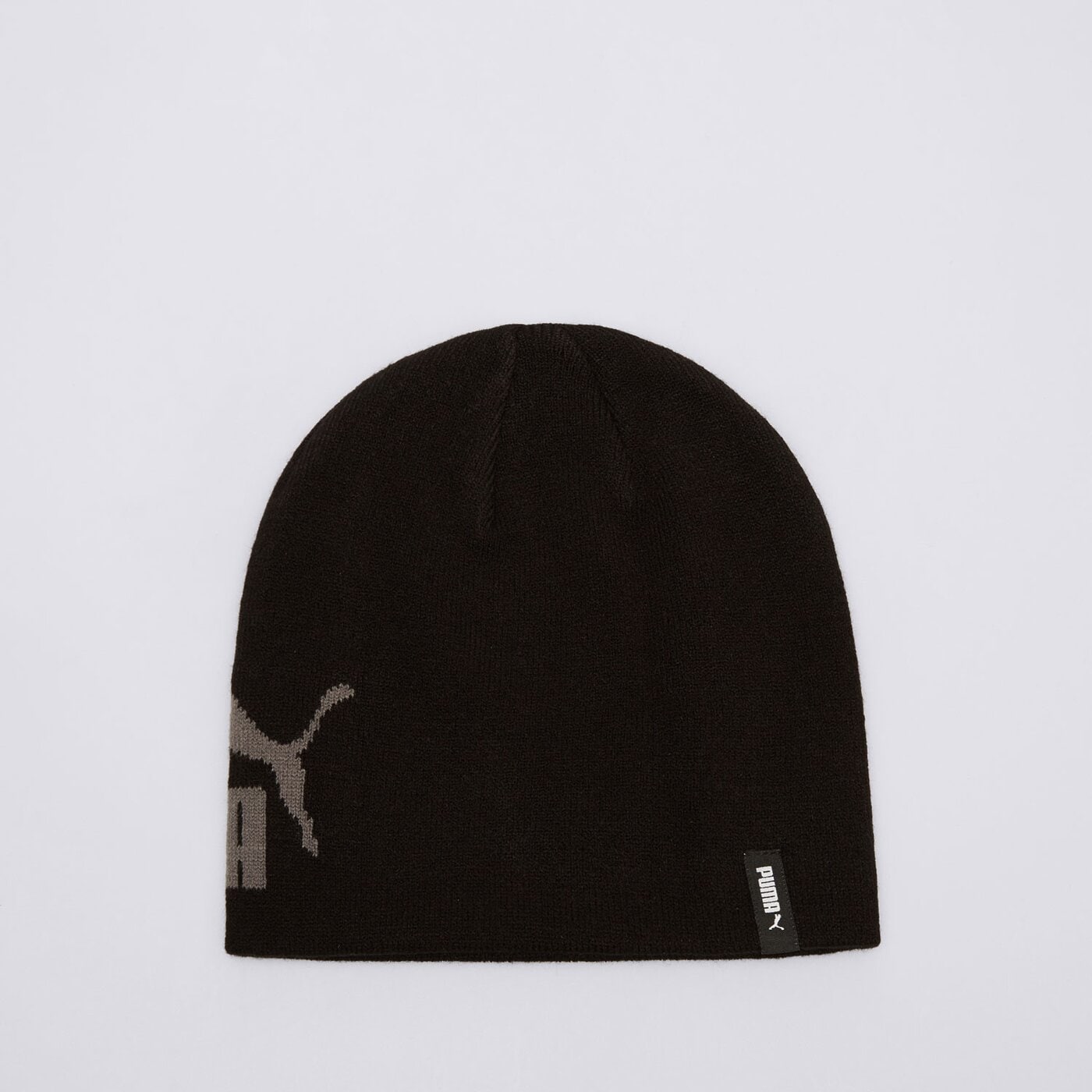 Front view of PUMA Men's Beanie Cap, highlighting the soft fabric, snug fit, and iconic PUMA logo, designed to keep you warm and stylish in colder weather.