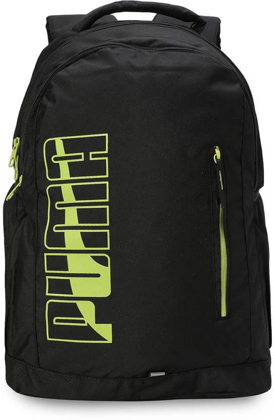 Side view of PUMA Unisex Lifestyle Bag, showcasing the spacious compartments, adjustable straps, and PUMA logo, designed for style and practicality in everyday use.