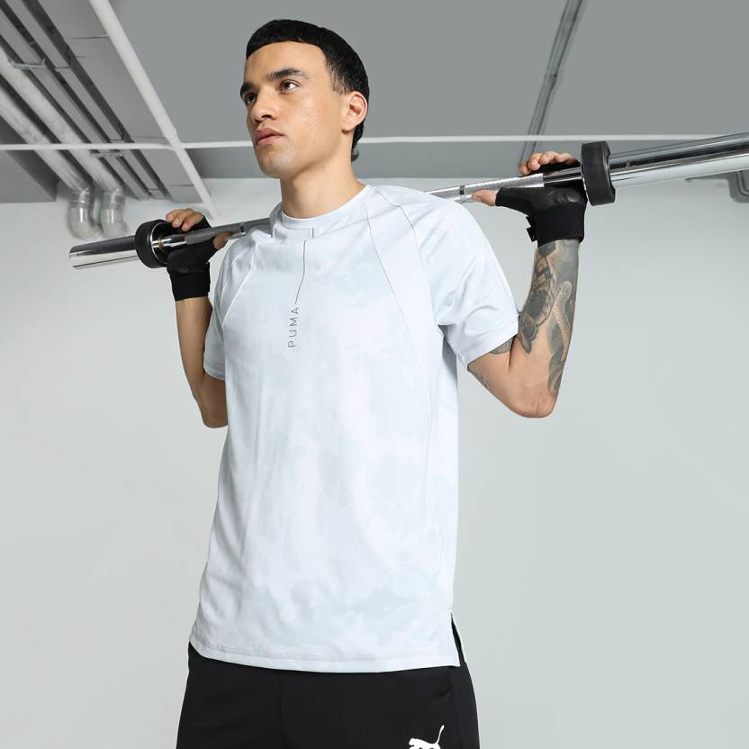 Front view of PUMA Men's Crew, showcasing its relaxed fit, modern design, and iconic logo for a casual and stylish look.