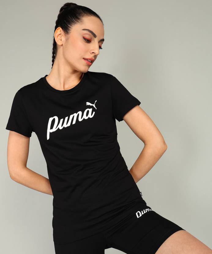 Front view of PUMA Women's Crew, showcasing the relaxed fit, soft fabric, and signature PUMA logo for a stylish and comfortable casual look.