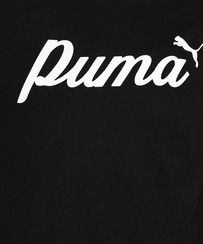 Puma ESS+ Script Tee PUMA Black Women's T-Shirt-68371201