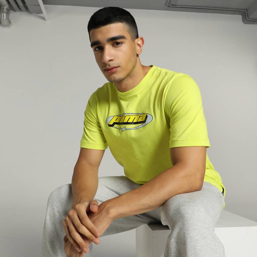 Front view of PUMA Men's Crew, showcasing its relaxed fit, modern design, and iconic logo for a casual and stylish look.