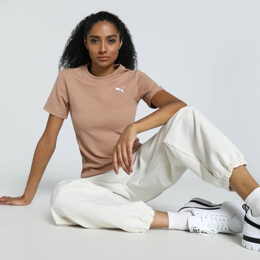 Puma HER Slim Tee Dusty Tan Women's T-Shirts