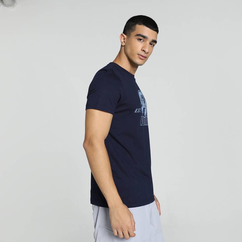 Puma ESS Graphic Tee PUMA Navy Men's T-Shirts