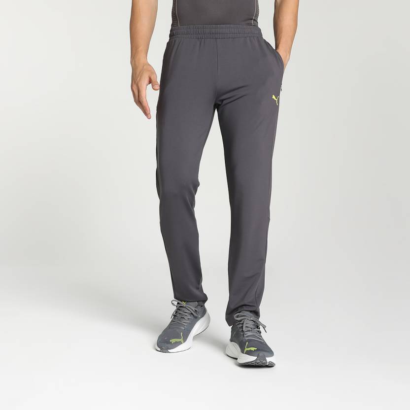 Front view of PUMA Men's Training Lower, showcasing the comfortable fit, moisture-wicking fabric, and iconic PUMA logo, designed for training and active wear.