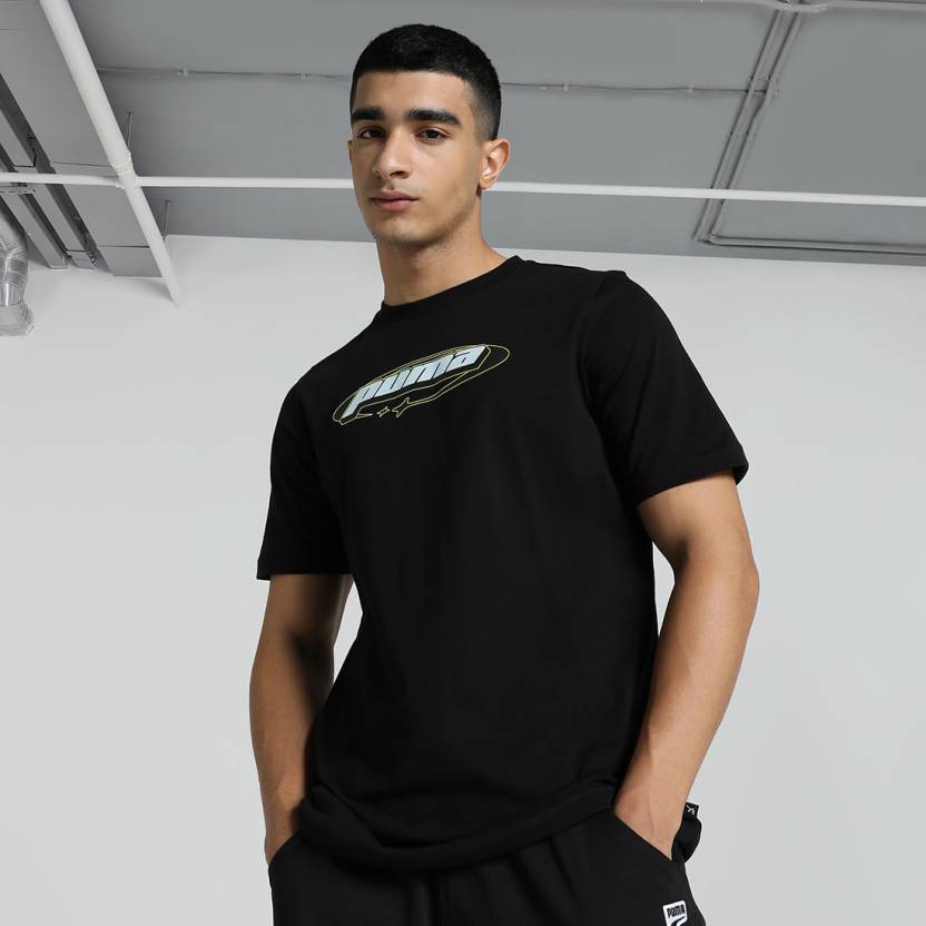 Front view of PUMA Men's Crew, showcasing its relaxed fit, modern design, and iconic logo for a casual and stylish look.