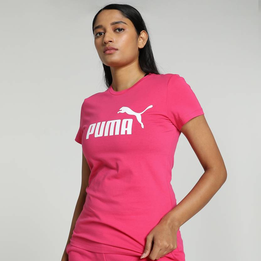 Front view of PUMA Women's Crew, showcasing the relaxed fit, soft fabric, and signature PUMA logo for a stylish and comfortable casual look.