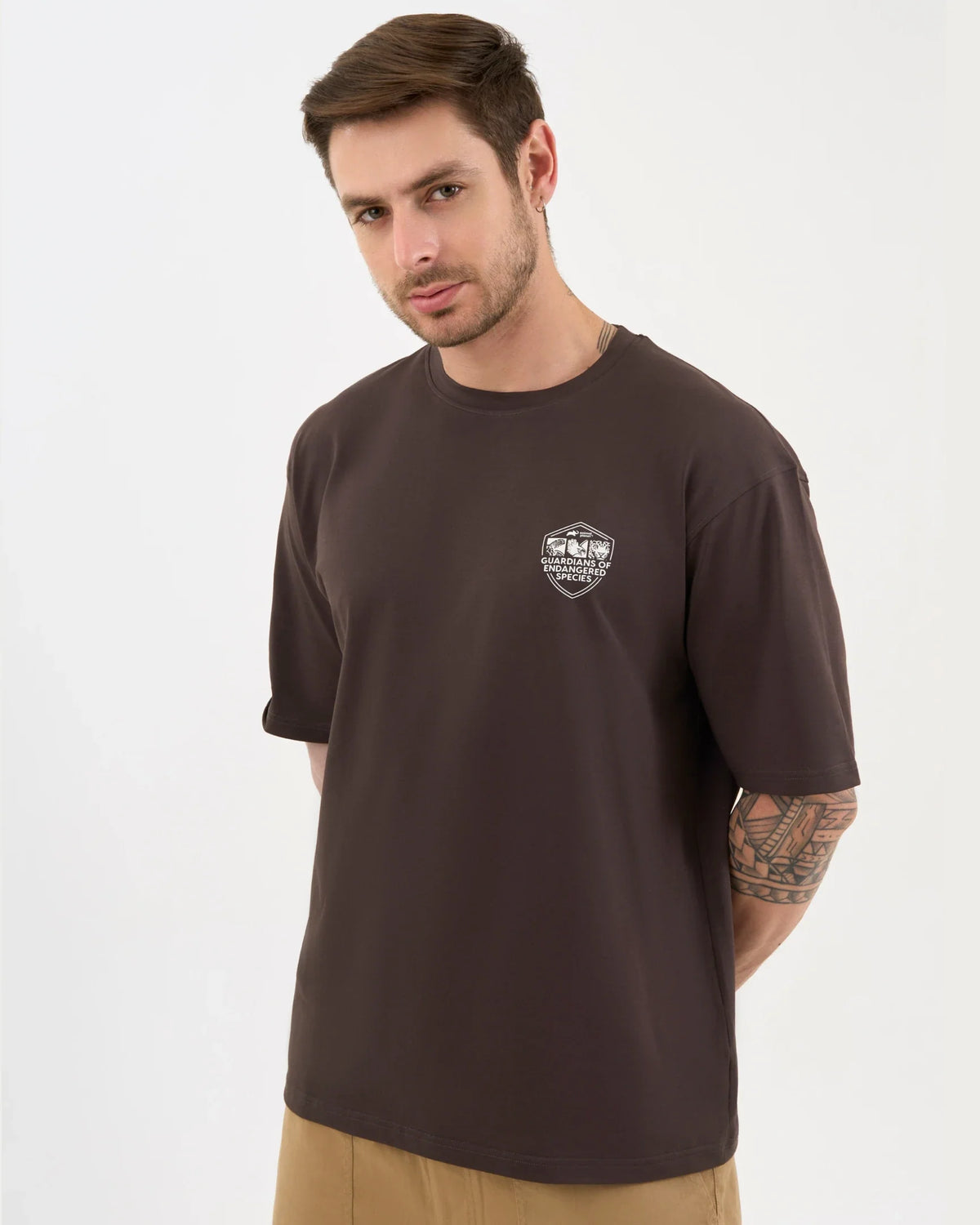DCYPHR DISCOVERY Men's Jaguar Graphic Tee -Truffle
