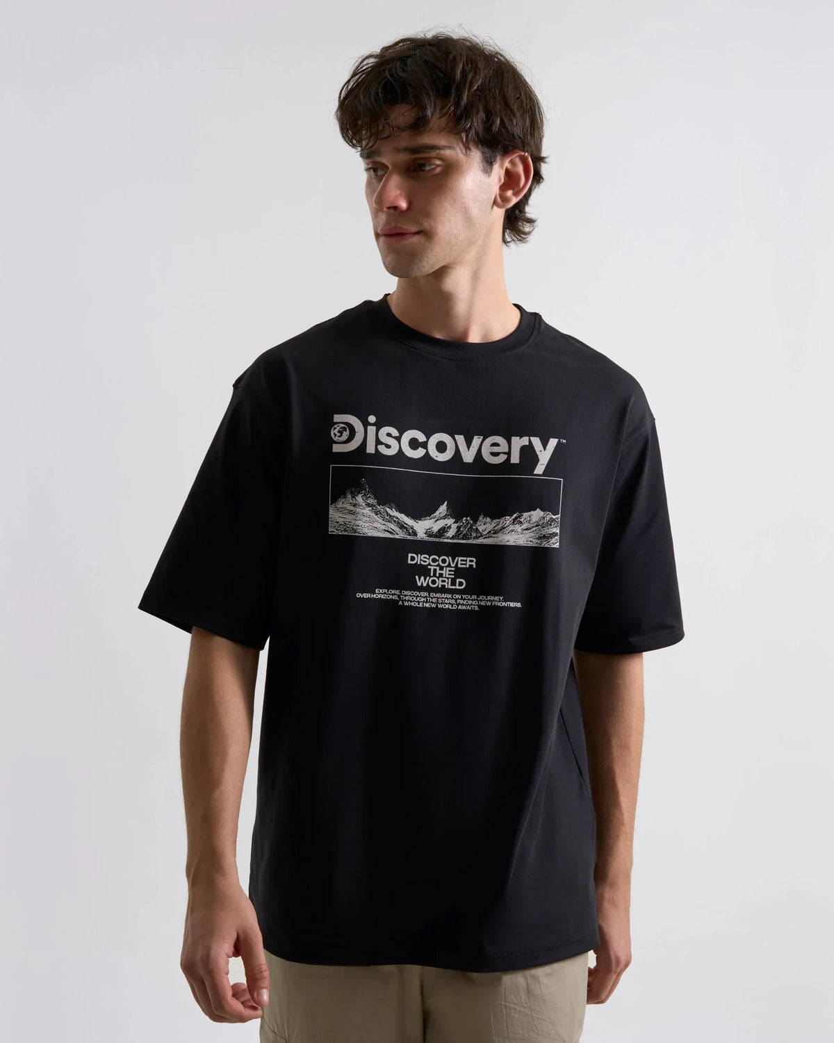 DCYPHR DISCOVERY Men's Moon Explorer Graphic Tee,-Black